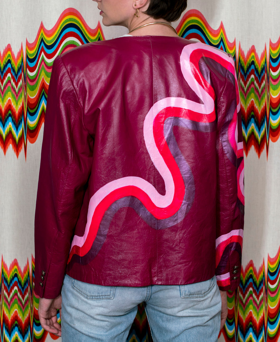 Upcycled Pink Leather 